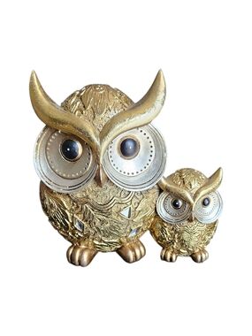 Gold Decorative Owl Figurine